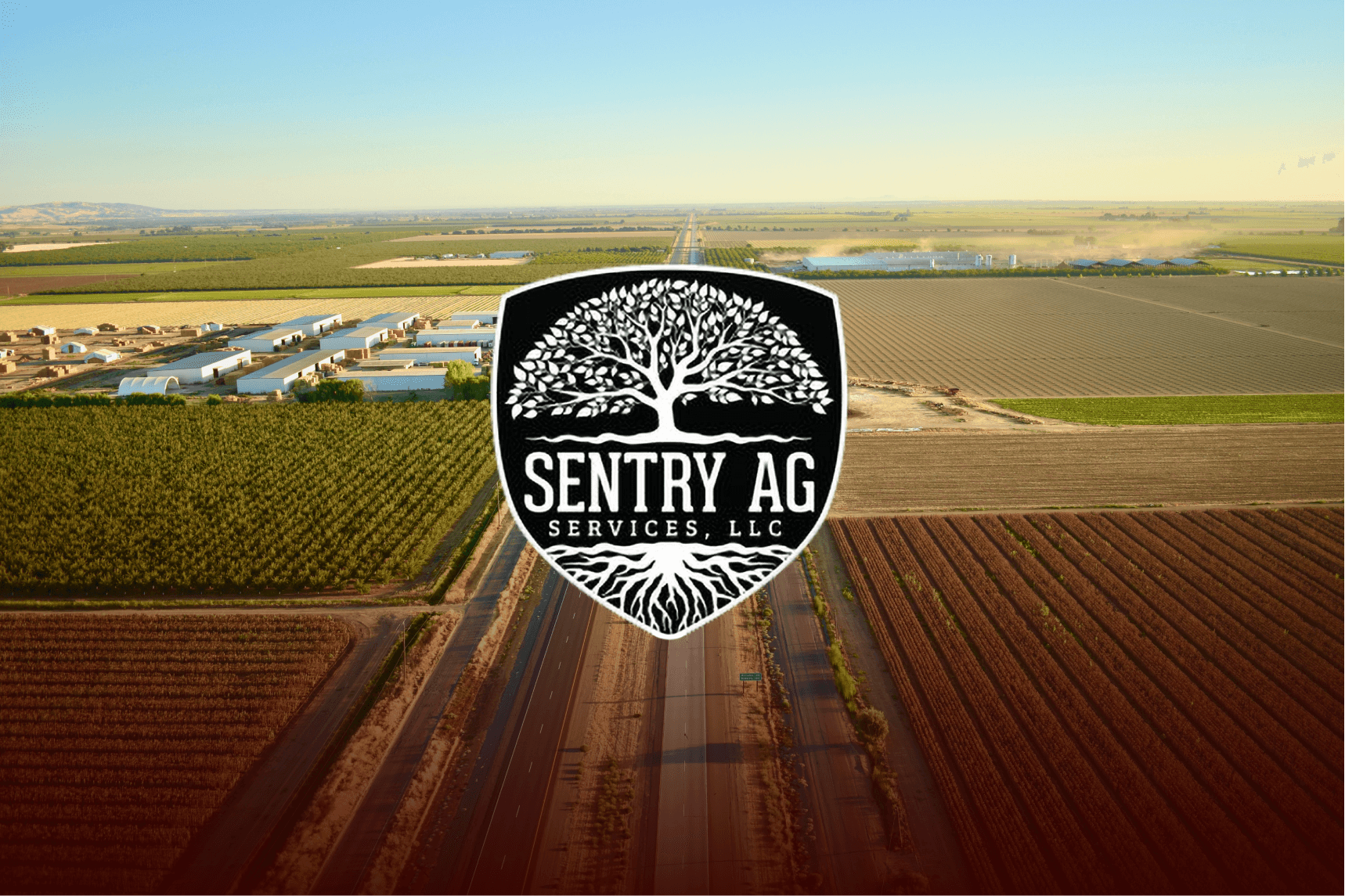 sentry ag logo over farm field